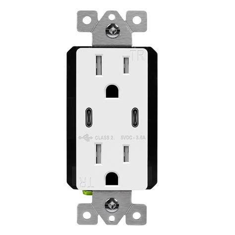 electrical wall box with usb port|USB c wall outlet.